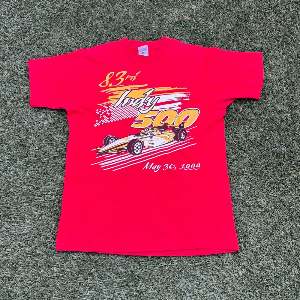 Fruit of the Loom Red Indy 500 Graphic Tee